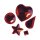Acryl-Strasssteine zum Aufkleben, 3-12 mm, 5 Sorten,  58 Stück, rot