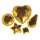 Acryl-Strasssteine zum Aufkleben, 3-12 mm, 5 Sorten,  58 Stück, gelb