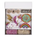 Set-Geschenkanhänger Unicorn, Tags+Kordel+Stempel
