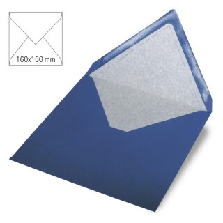 Kuvert quadratisch, uni, FSC Mix Credit, 160x160mm, 90g/m2, Beutel 5Stück, royalblau