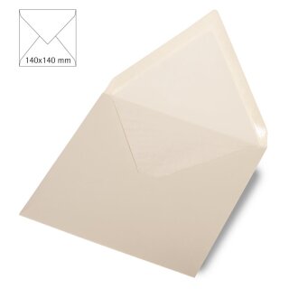 Kuvert quadratisch,met., FSC Mix Credit, 140x140mm, 120g/m2, Beutel 5Stück, kaschmir metallic
