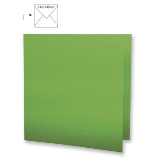 Karte quadr.,doppelt,uni,FSC Mix Credit, 135x270mm, 220g/m2, Beutel 5Stück, immergrün
