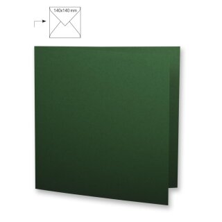 Karte quadr.,doppelt,uni,FSC Mix Credit, 135x270mm, 220g/m2, Beutel 5Stück, immergrün