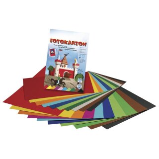 Fotokarton - 10 Farben, 22x33cm, 300 g/m2, Block 10Blatt