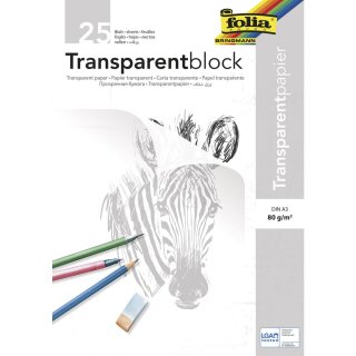 Transparentpapier, 80 g/m2 A3 Pauspapier 25 Blatt