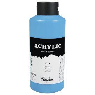 Acrylic, Künstleracrylfarbe, Flasche 750ml, hellblau