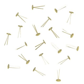 Rundkopfklammern, . 18 Stück, gold