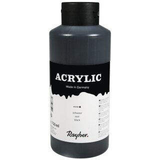 Acrylic, Künstleracrylfarbe, Flasche 750ml, schwarz