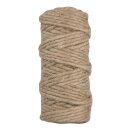Jutegarn, 6fach, 6mm ø, Spule 35m, natur