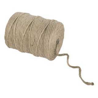 Jutegarn, 6fach, 6mm ø, Spule 120m, natur