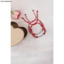Baumwoll- Garn Stitch&Knot, 5 Farben je 10m,  50m, kirschrot