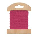 Baumwollband, 1cm, SB-Karte 3m, pink