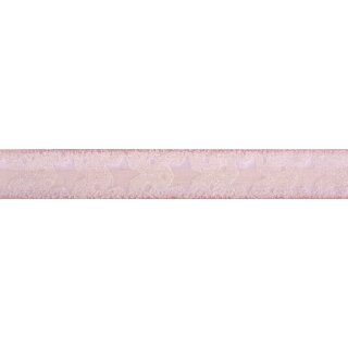Dekoband Glimmer Stars, 25mm, m. formstabiler Kante, Rolle 15m, rosé