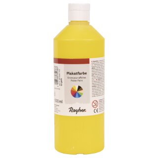 Plakatfarbe, Flasche 500 ml, goldgelb