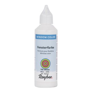 Fensterfarbe easy paint, Flasche 80 ml, weiß