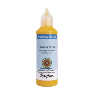 Fensterfarbe easy paint, Flasche 80 ml, maisgelb