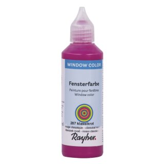 Fensterfarbe easy paint, Flasche 80 ml, klassikrot