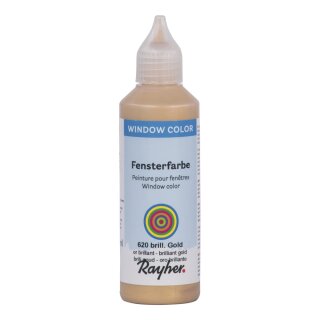 Fensterfarbe easy paint, Flasche 80 ml, brill.gold