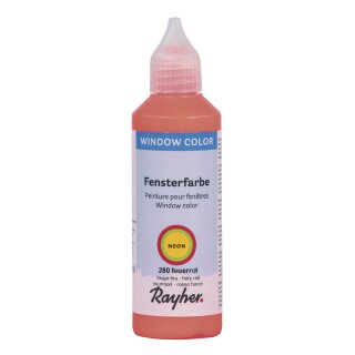 Neonfarbe easy paint, Flasche 80 ml, feuerrot