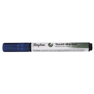 Textil-Marker deckend, Rundspitze 2-4 mm, mit Ventil, azurblau