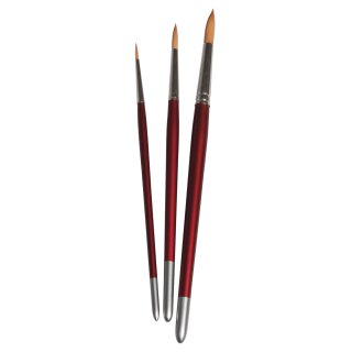 Pinselset Hobby Kreativ, FSC 100%, 3 Synthetikpinsel,  3Stück