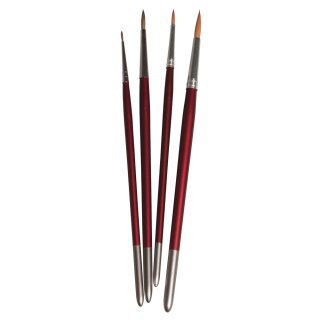 Pinselset Hobby Kreativ, FSC 100%, 4 Synthetikpinsel,  4 Stück