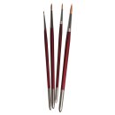 Pinselset Hobby Kreativ, FSC 100%, 4 Synthetikpinsel,  4...