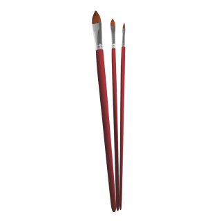 Pinselset Art, sortiert FSC 100% Synthetik langstielig  3 Stück