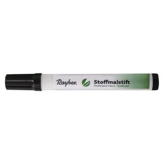Stoffmalstifte, Dicke Spitze, schwarz