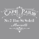 Schablone Café Paris, 30,5x30,5cm,  1 Stück