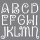 Schablone Buchstaben+Designs 30,5x30,5cm verspielt vintage 7 Stück