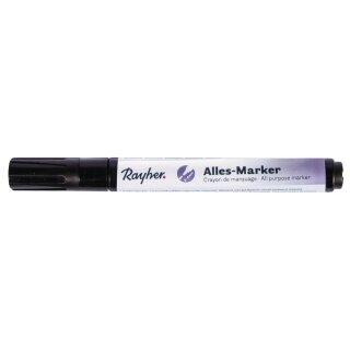 Alles-Marker, Rundspitze 2-4mm, mit Ventil, schwarz