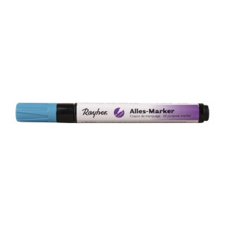 Alles-Marker, Rundspitze 2-4mm, mit Ventil, m.blau