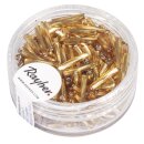 Glasstifte twistet, 12 mm, mit Silbereinzug, Dose 14g, gold