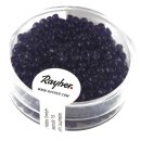 Rocailles, 2,6 mm ø, transparent, Dose 17g, d.blau