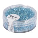 Rocailles, 2 mm ø, transp. gelüstert, Dose...