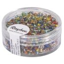 Rocailles, 2 mm ø, mit Silbereinzug, Dose 17g,...