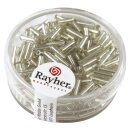 Glasstifte, 7/2 mm, mit Silbereinzug, Dose 15g, silber