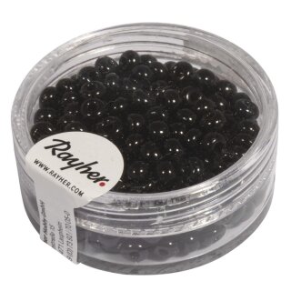 Indianer-Perlen, 4,5 mm ø, Dose 17g, schwarz