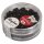Papillon-Rocailles, 3,2x6,5mm, Dose 18g, schwarz
