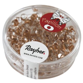 Papillon-Rocailles, 3,2x6,5mm, Dose 18g, brill.kupfer