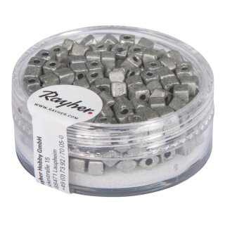 Metallic-Würfel, matt, 3,4 mm, Dose 15g, brill.silber