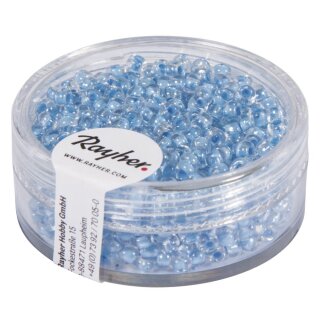 Rocailles Arktis, gelüstert, 2,6 mm ø, Dose 17g, hellblau