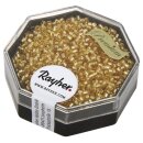 Delica-Rocailles, 1,6mm ø, mit Silbereinzug, Dose, helltopaz, 6g