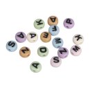 Plastik-Buchstaben-Perlen rund, 8 mm, Blisterkarte 40g, gemischt