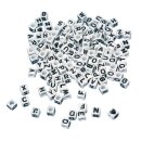 Plastik-Buchstaben-Perlen Würfel, 5x5 mm,...