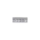 Kunstlederband Metallic flach, 3mm,  2m, silber