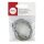 Kunstlederband Metallic flach, 3mm,  2m, silber