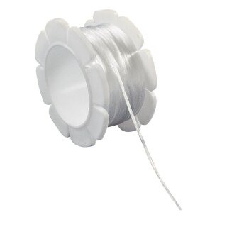 Elastic-Faden, 1mm ø, Spule 5m, weiß