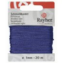 Schmuckkordel, ø 1 mm, SB-Karte 20 m, m.blau